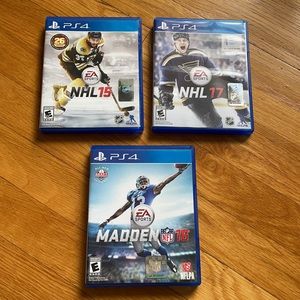 SOLD- Bundle of 3 PS4 Games